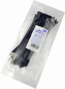 Opaski zaciskowe do mat osłonowych 200x3,6mm 100szt  CZARNE