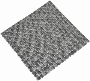 Próbka materiału Mata Technorattan Srebrny