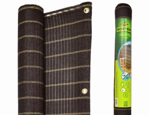 Osłona na Płot Bramę Ogrodzenie Havana 1,5x5m BRĄZ tkana