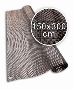 Mata Osłonowa TechnoRattan na Płot Bramę 1,5x3m Brąz (150cm x 300cm)