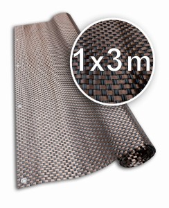 Osłona Balkonowa Mata Technorattan Brązowa 1x3m
