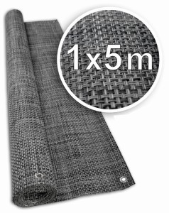 Osłona Balkonowa Technorattan Szara 1x5m (100cm x 500cm)
