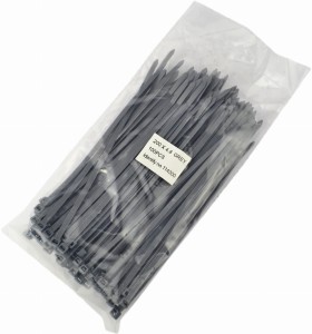 Opaski zaciskowe do mat osłonowych 200x4,mm 100szt SZARE