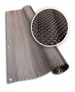 Mata Technorattan Brąz LUX  150cm  na WYMIAR długość i wysokość 830g/m2