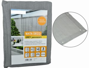 Osłona Balkonowa Tkana DECO Jasno Szara 0,9x5m